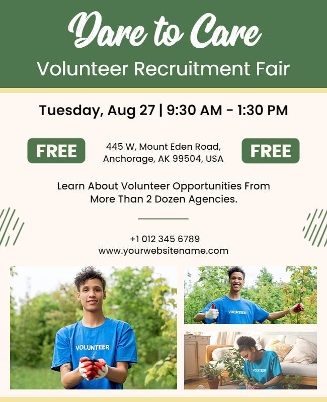 Volunteer Recruitment Fair Event Flyer Template