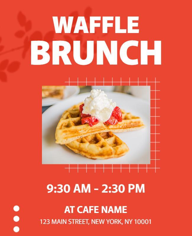 Waffle Brunch Event Flyer Template