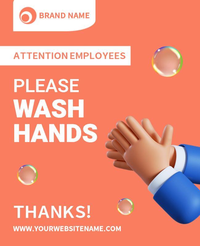 Wash Your Hands Poster Template