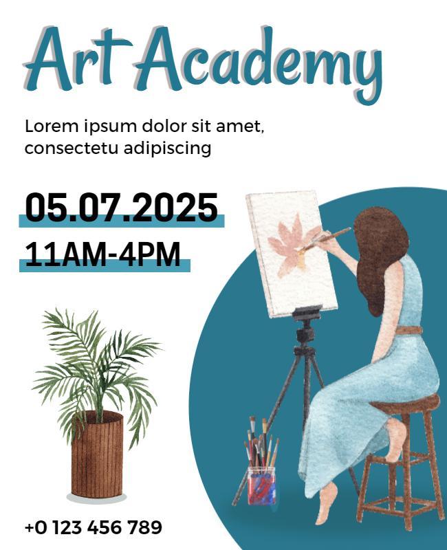 Watercolor Art Academic Poster Template