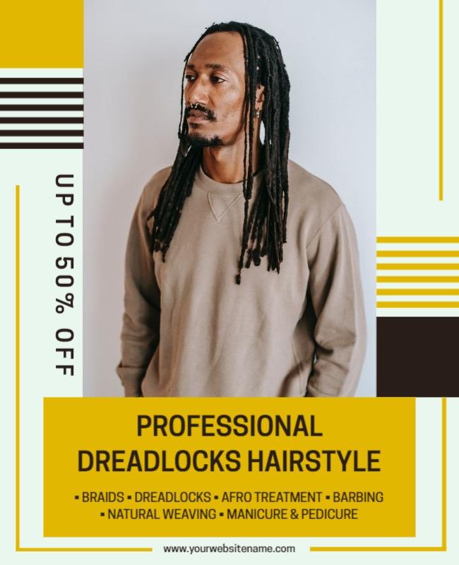 Wattle and Panache Dreadlocks Flyer Template