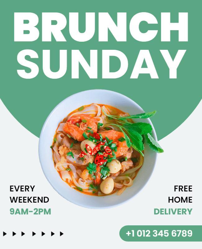 Weekend Brunch Special Promotion Flyer Template