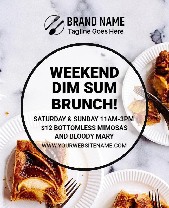 Weekend Dim Sum Brunch Event Flyer Template