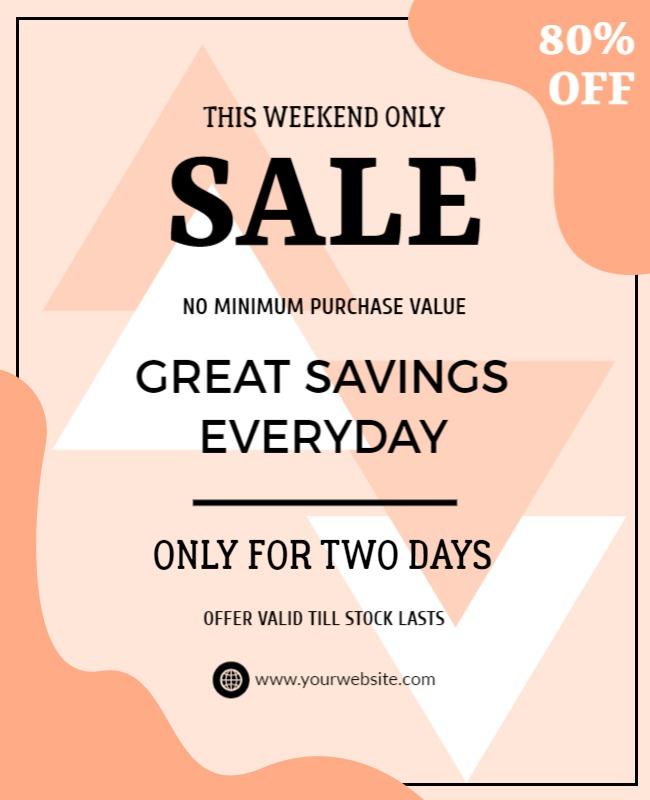 Weekend Discount Sale Event Flyer Template