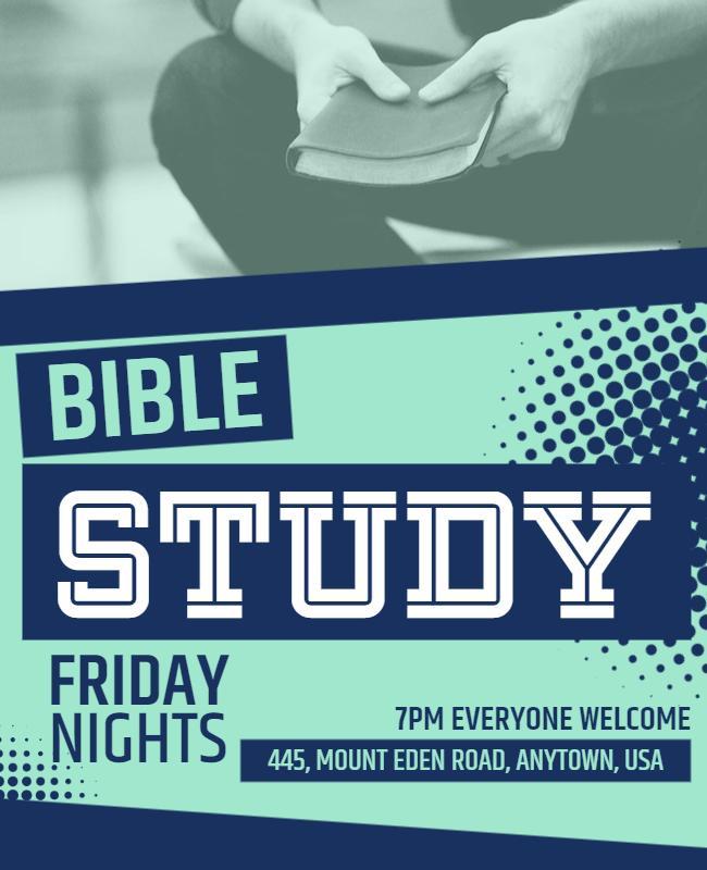 Weekly Bible Study Group Flyer Template