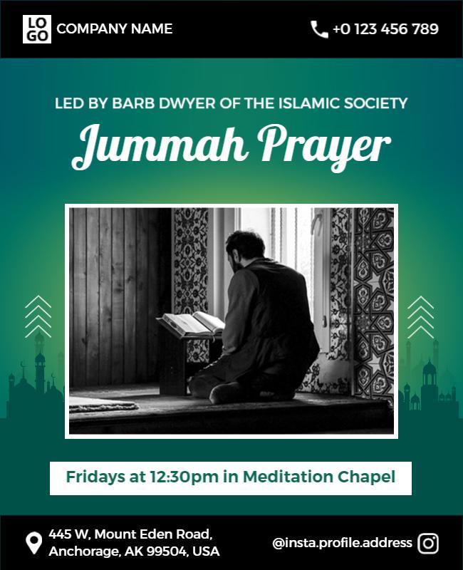 Weekly Jummah Prayer Invitation Flyer Template