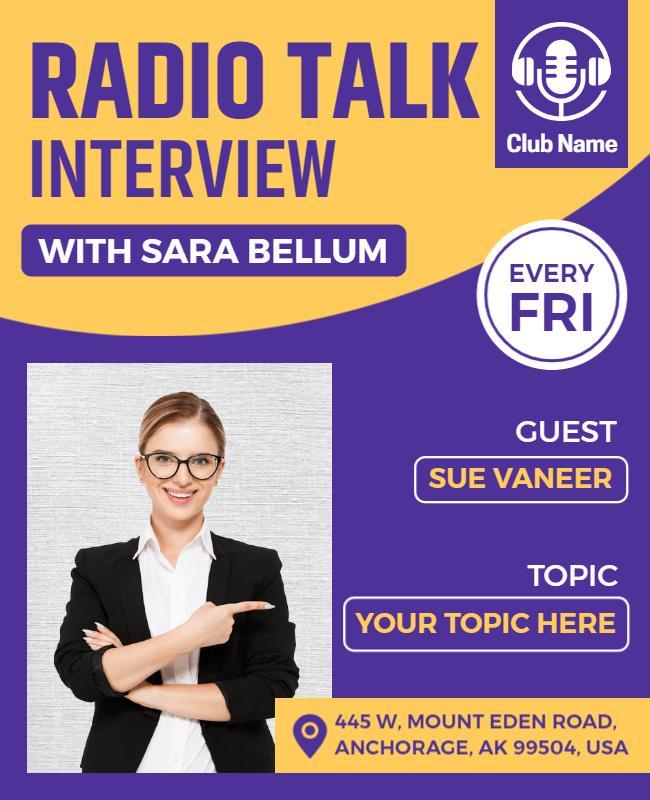 Weekly Radio Talk Interview Event Flyer Template