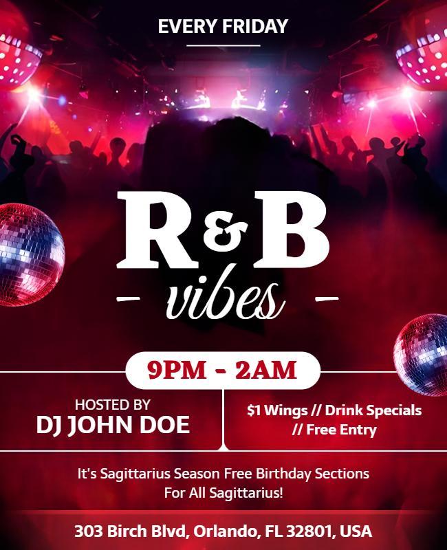 Weekly R&b Vibes Event Flyer Template