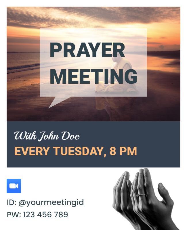 Weekly Virtual Prayer Meeting Flyer Template