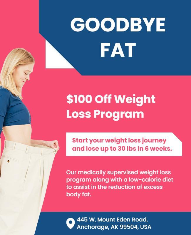 Weight Loss Program Promotional Flyer Template