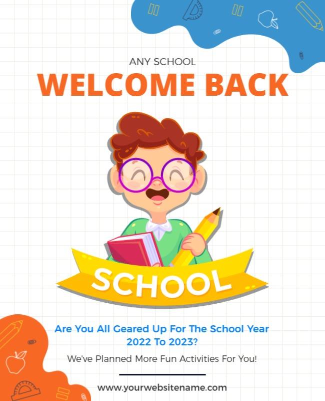 Welcome Back to School Event Flyer Template