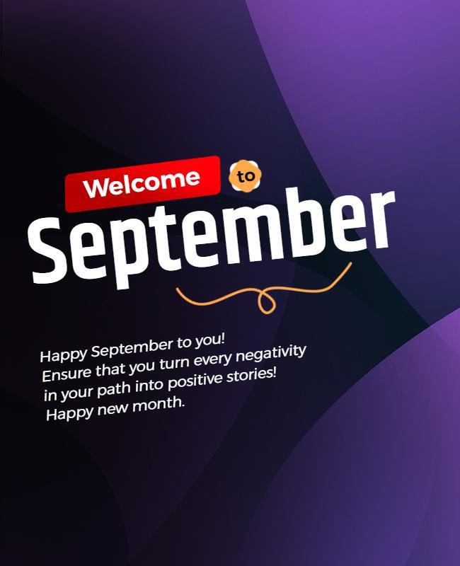 Welcome to September Greeting Flyer Template