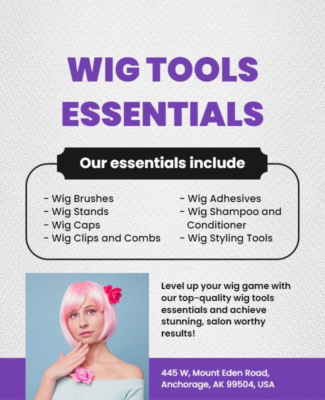 Wig Care Essentials Product Flyer Template