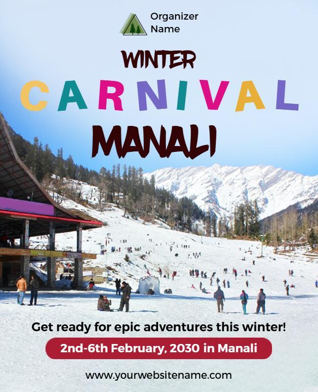 Winter Carnival in Manali Flyer Template