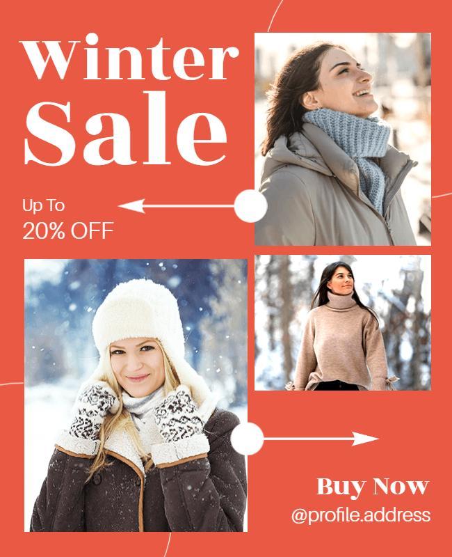 Winter Clothing Sale Discount Flyer Template