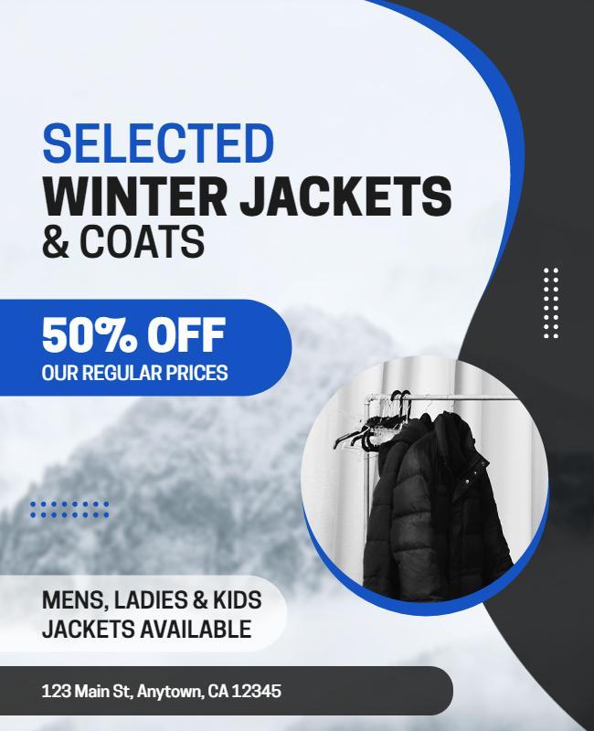 Winter Jackets and Coats Sale Flyer Template