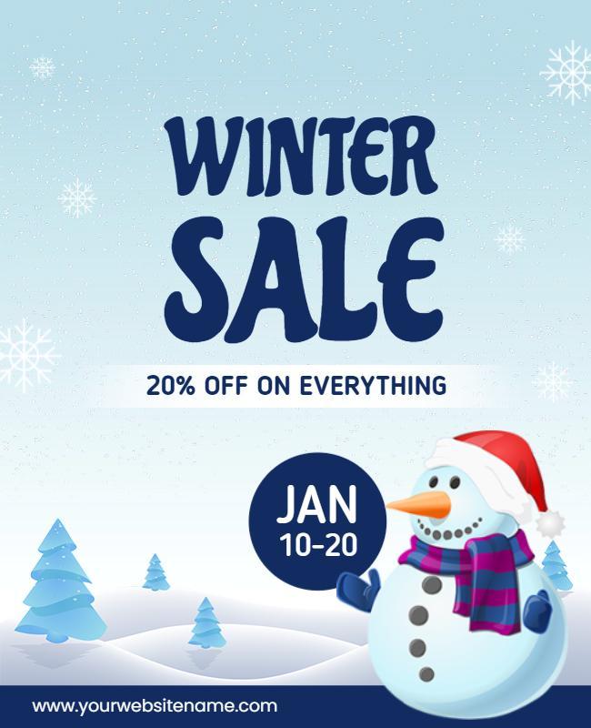 Winter Sale Discount Promotional Flyer Template