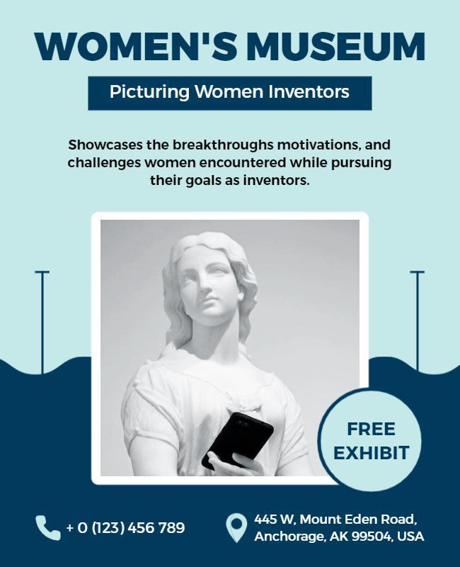 Women Inventors Museum Exhibit Flyer Template