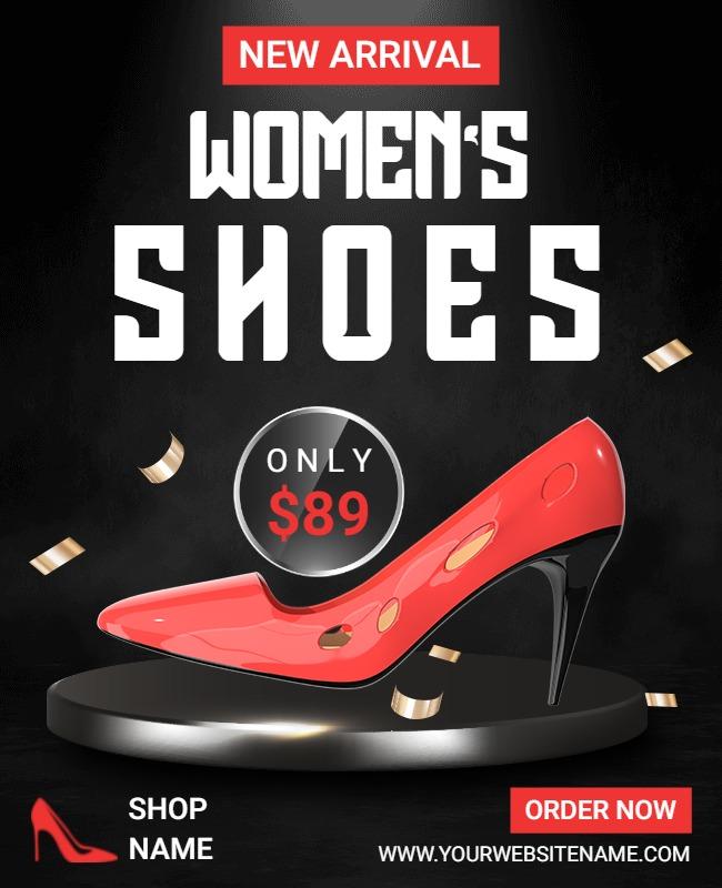 Women Shoes 3d Flyer Template