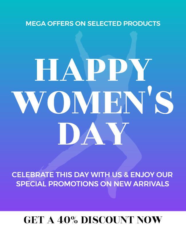 Womens Day Celebration Discount Flyer Template