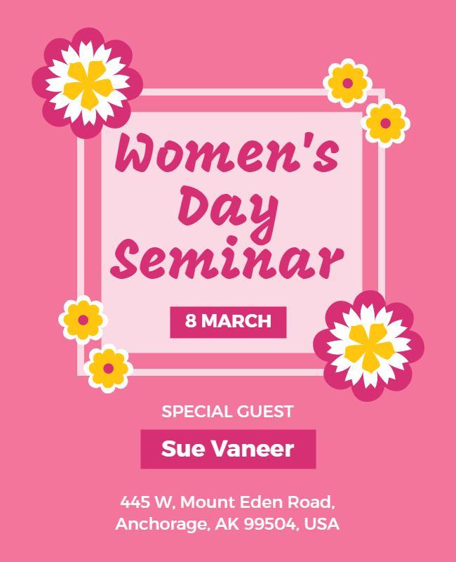 Womens Day Seminar Event Flyer Template