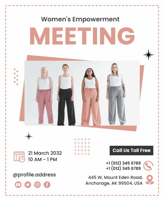 Womens Empowerment Meeting Event Flyer Template