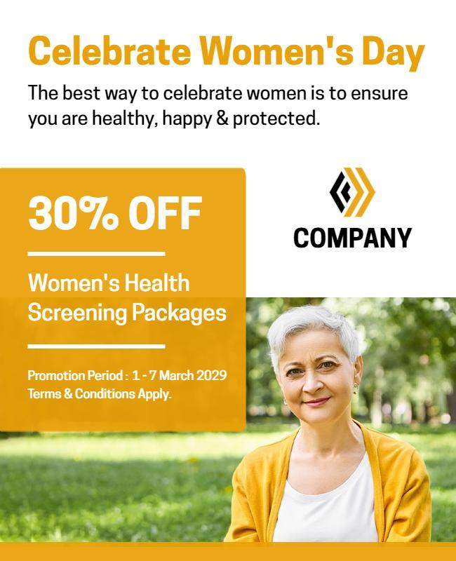 Womens Health Screening Promotion Flyer Template