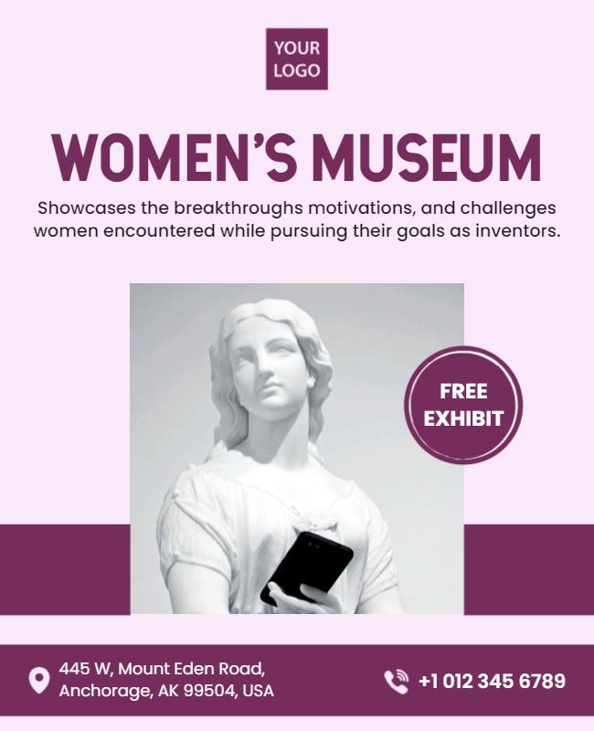 Womens Museum Exhibition Event Flyer Template