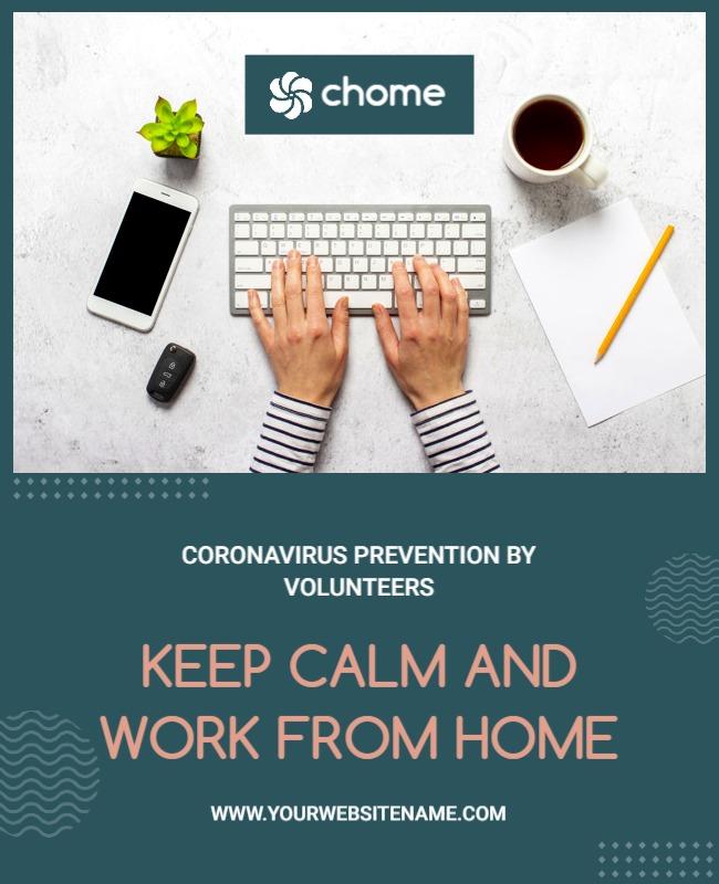 Work from Home Awareness Flyer Template