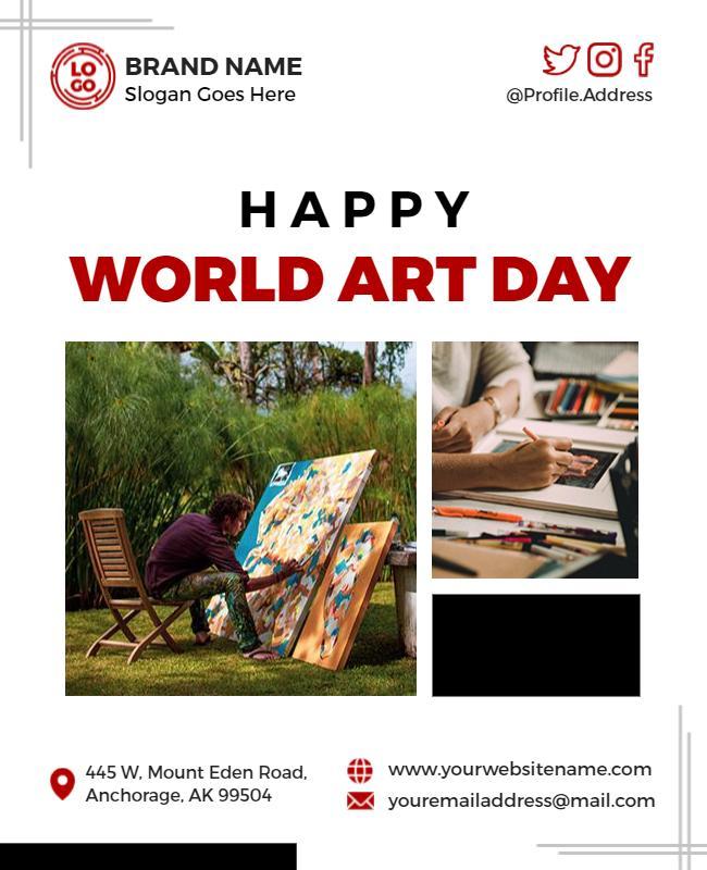 World Art Day Celebration Flyer Template