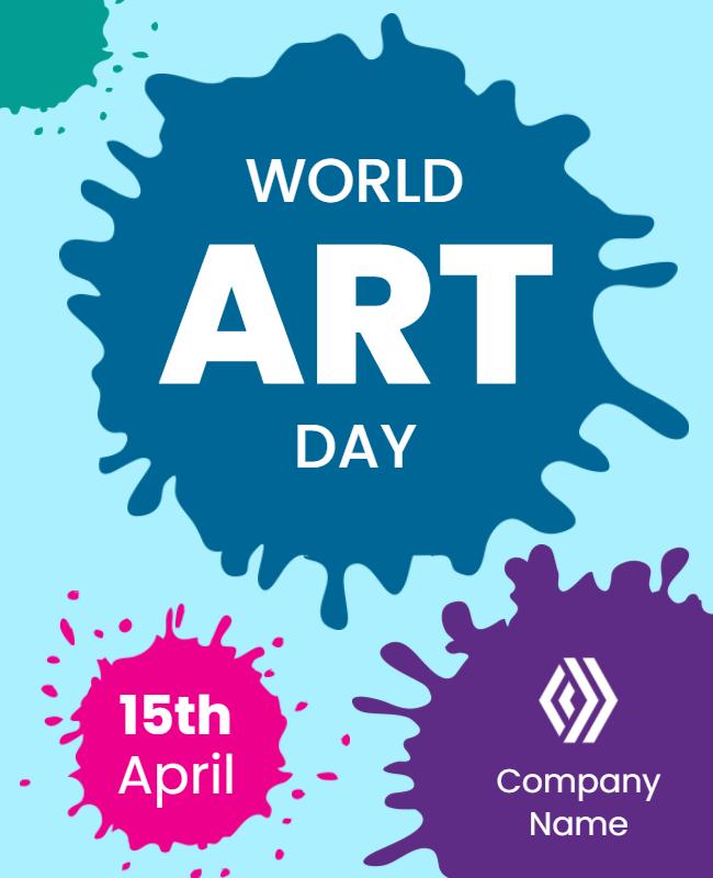 World Art Day Celebration Flyer Template