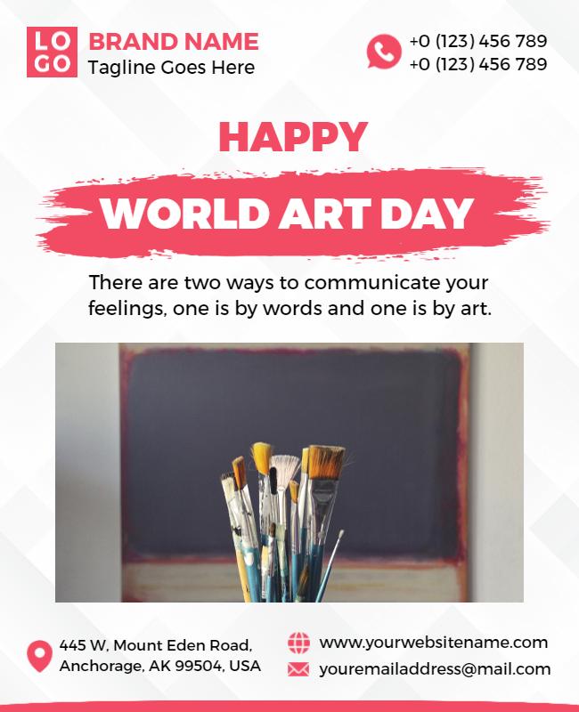 World Art Day Celebration Flyer Template