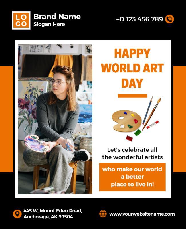 World Art Day Celebration Flyer Template