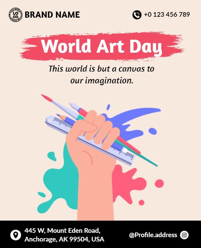 World Art Day Celebration Flyer Template