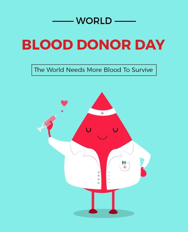 World Blood Donor Day Awareness Flyer Template