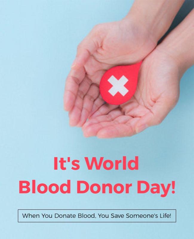 World Blood Donor Day Awareness Flyer Template