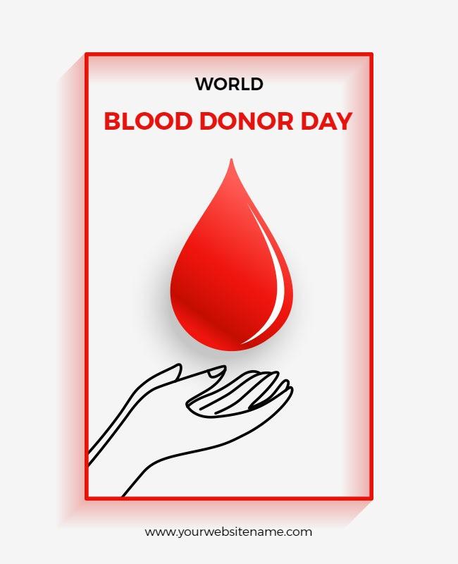 World Blood Donor Day Awareness Flyer Template