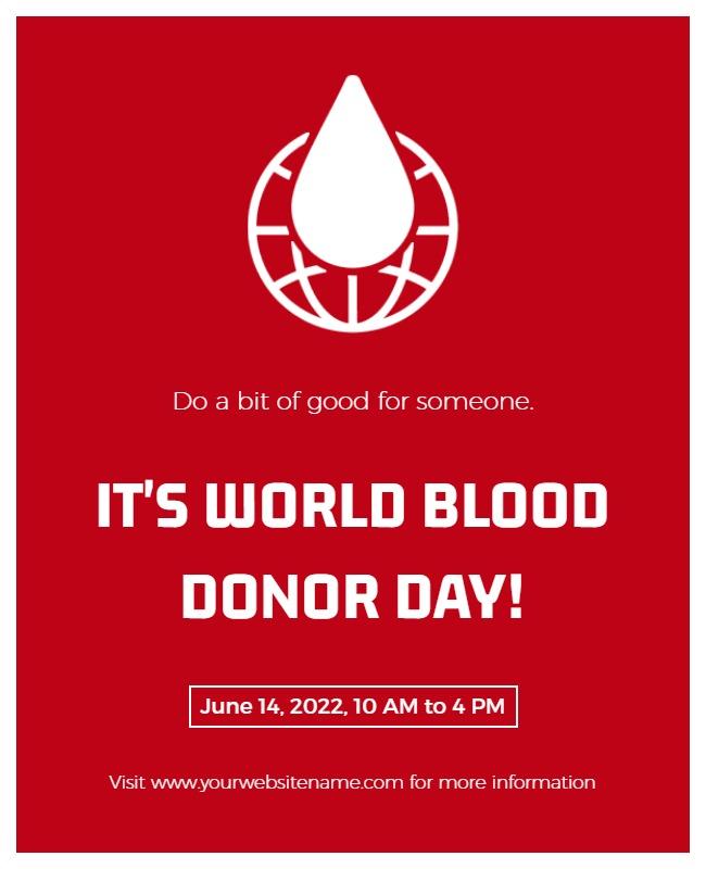 World Blood Donor Day Event Flyer Template