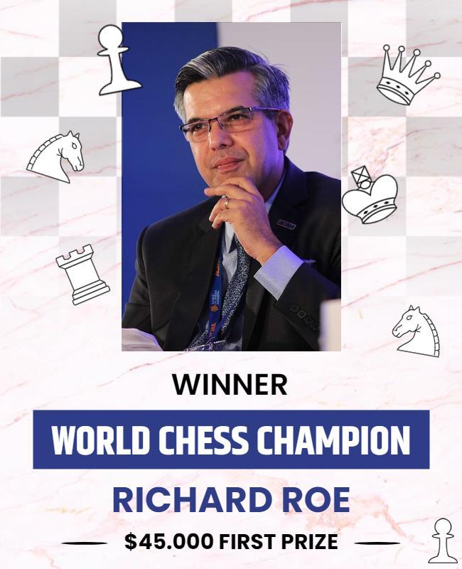 World Chess Champion Announcement Flyer Template