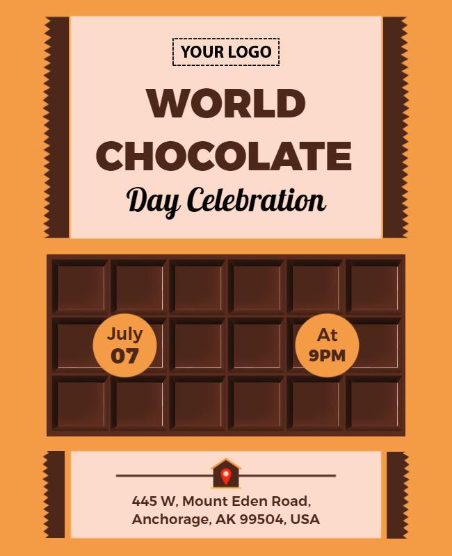 World Chocolate Day Celebration Event Flyer Template