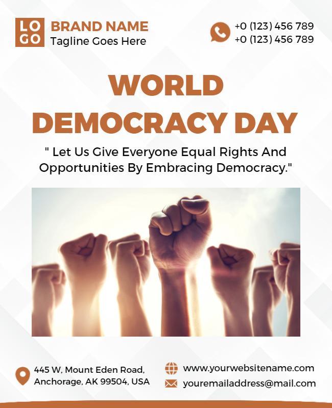 World Democracy Day Awareness Flyer Template