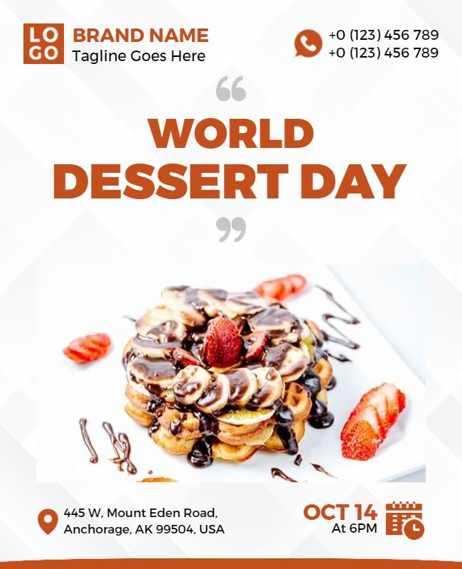 World Dessert Day Celebration Flyer Template