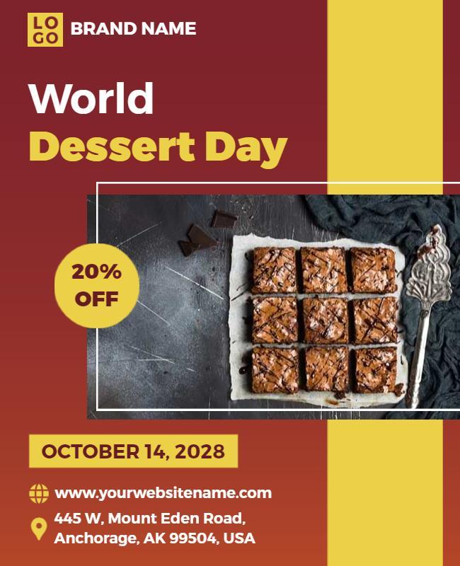 World Dessert Day Celebration Flyer Template