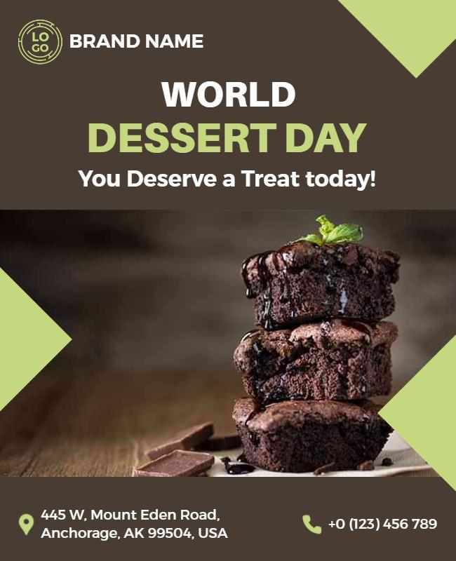 World Dessert Day Celebration Flyer Template