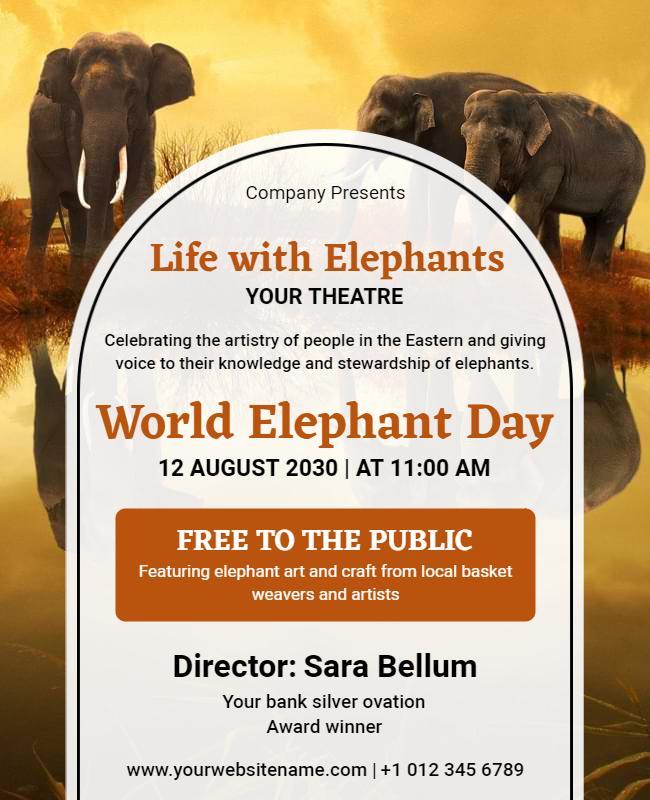 World Elephant Day Event Flyer Template