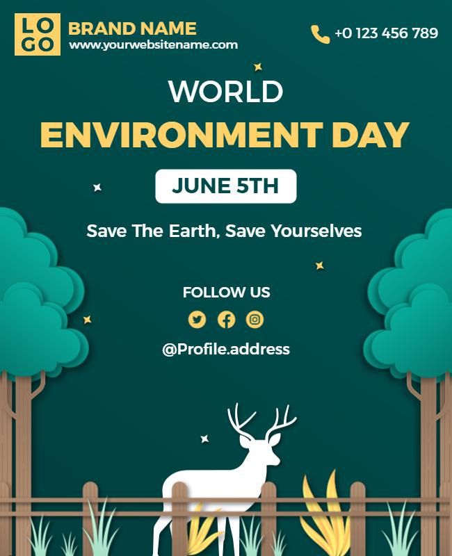 World Environment Day Celebration Flyer Template