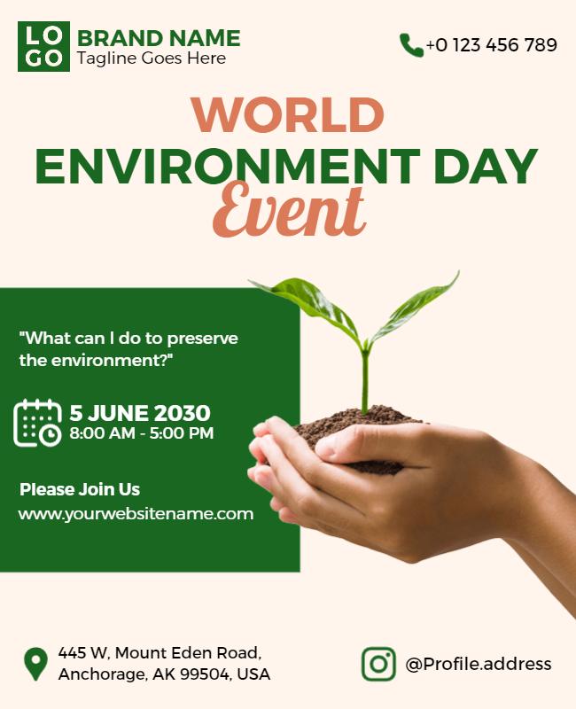 World Environment Day Celebration Flyer Template