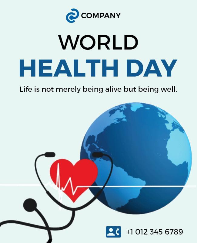 World Health Day Awareness Flyer Template