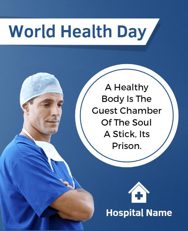 World Health Day Hospital Promotion Flyer Template