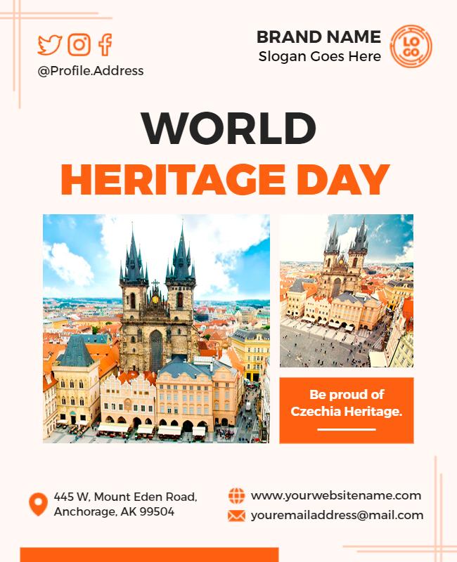 World Heritage Day Celebration Flyer Template